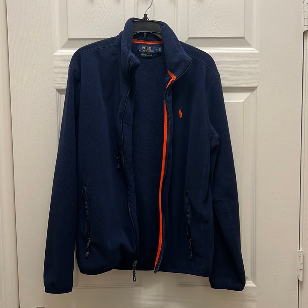 Polo Performance Jacket - Navy Blue with Orange